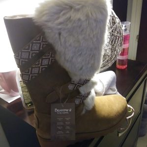 Bearpaw fur boots
